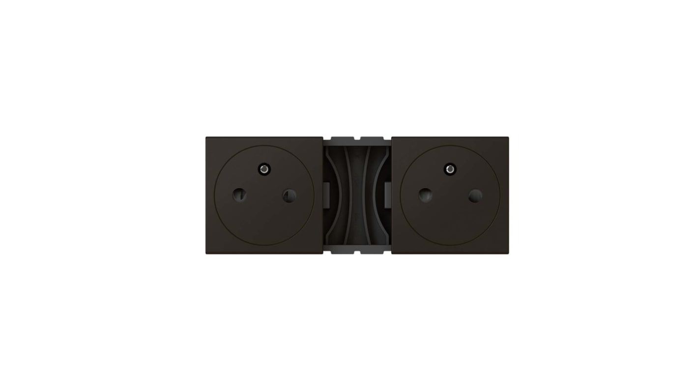 Legrand Black 3 Gang Plug Socket, 16A, Indoor Use