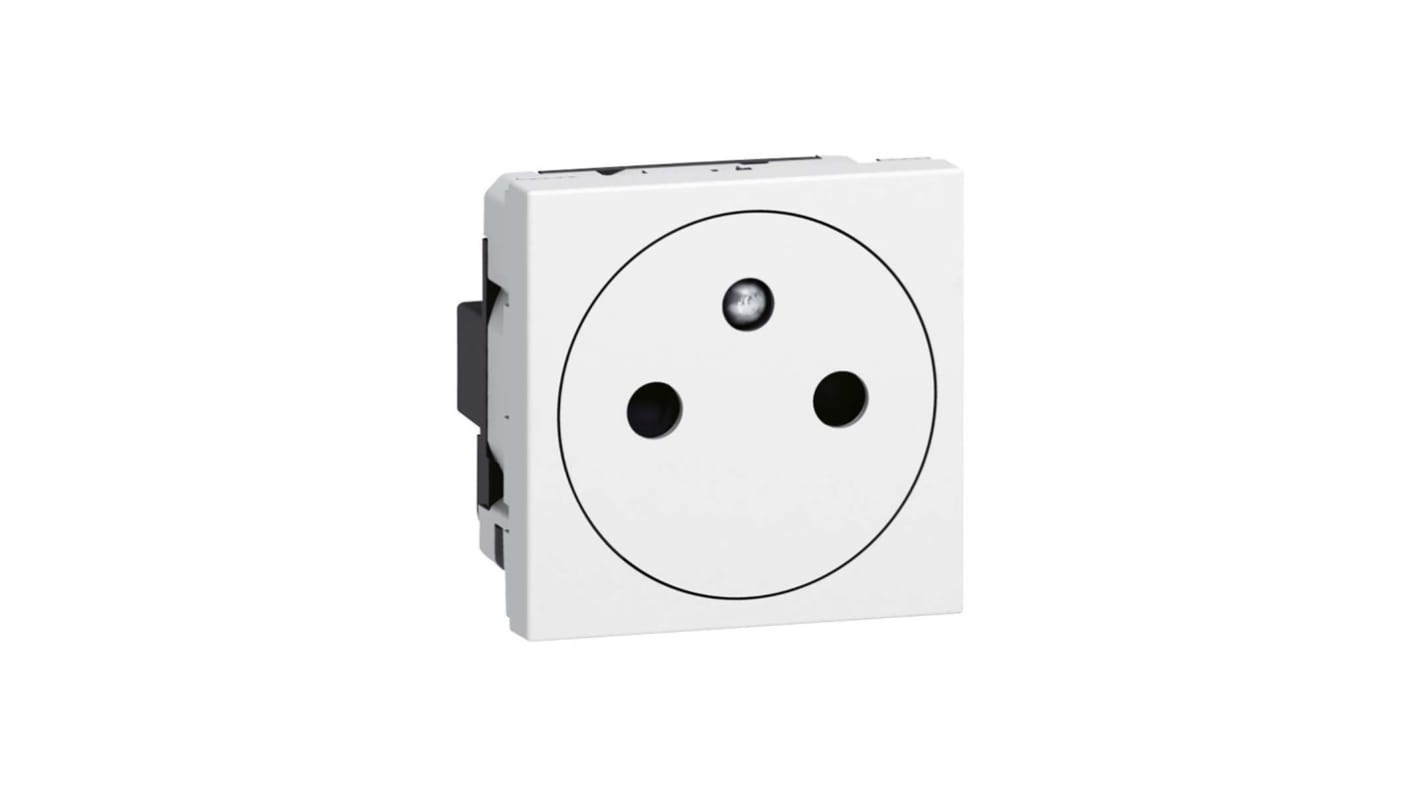 Toma eléctrica Legrand, Blanco, Plástico, sin interruptor Interior, 16A, IP41 250 V