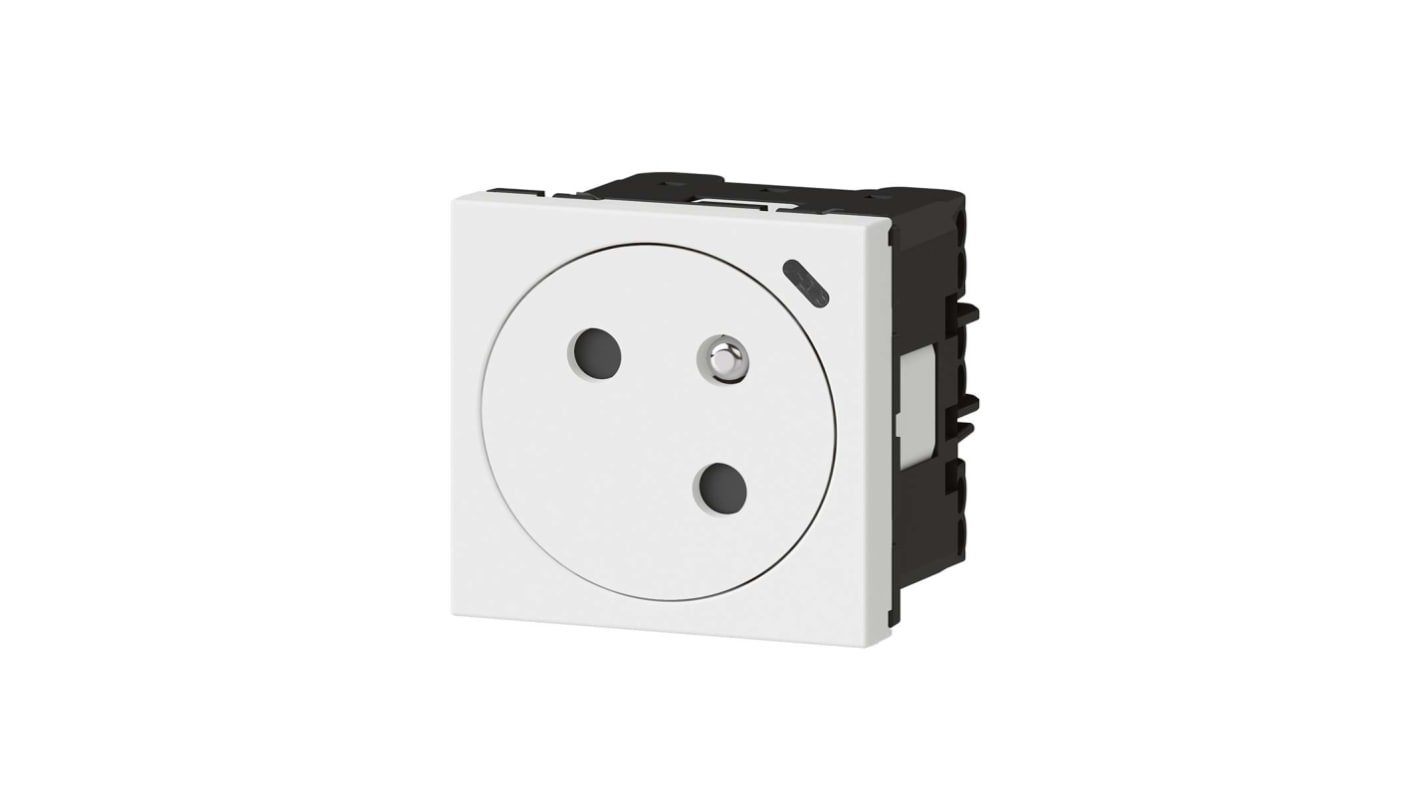 Toma eléctrica Legrand, Blanco, Plástico, sin interruptor Interior, 16A, IP41 250 V