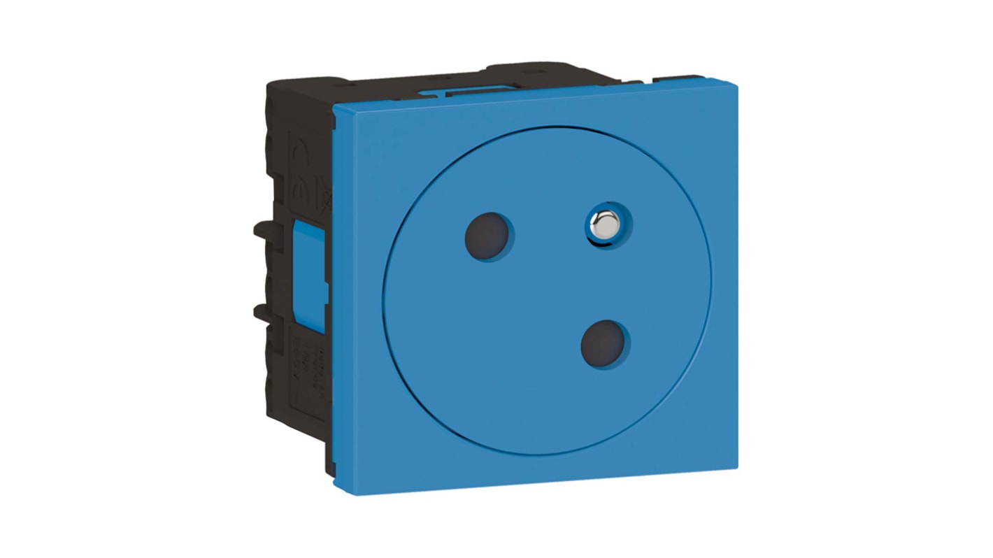 Legrand Blue 1 Gang Plug Socket, 16A, Indoor Use