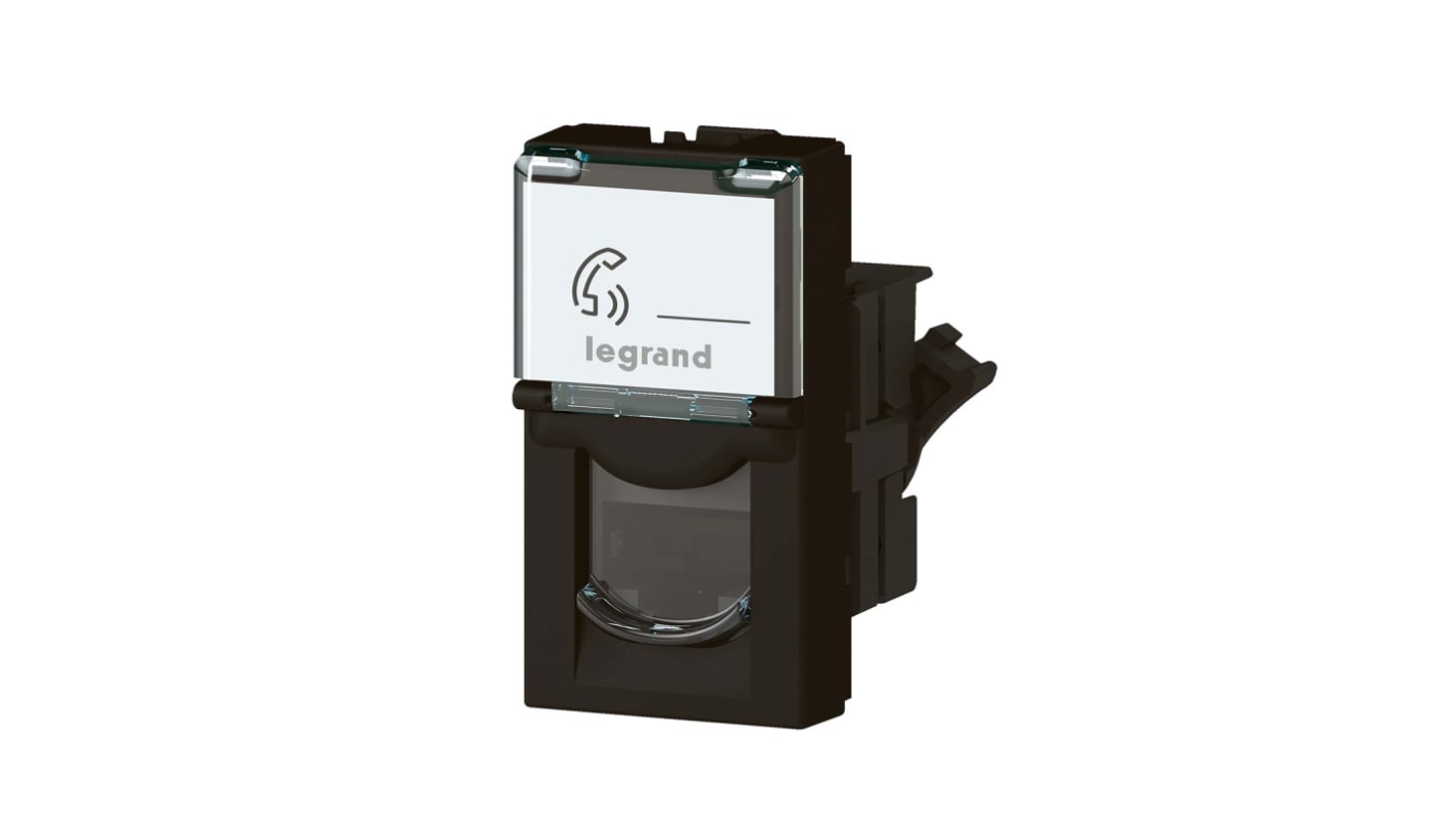 Módulo de conector hembra RJ Legrand Cat6 1 vía vías FTP Recto Negro