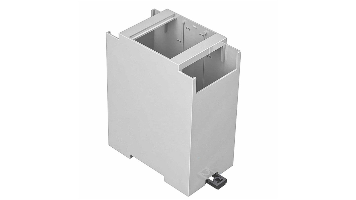 RS PRO Open Top Enclosure Type, 90 x 53 x 114mm, Polycarbonate DIN Rail Enclosure