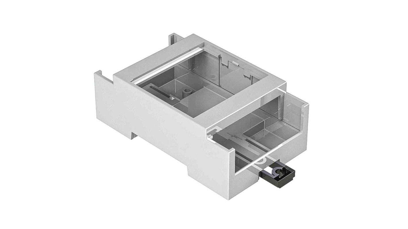 RS PRO Open Top Enclosure Type, 90 x 53 x 31.9mm, Polycarbonate DIN Rail Enclosure