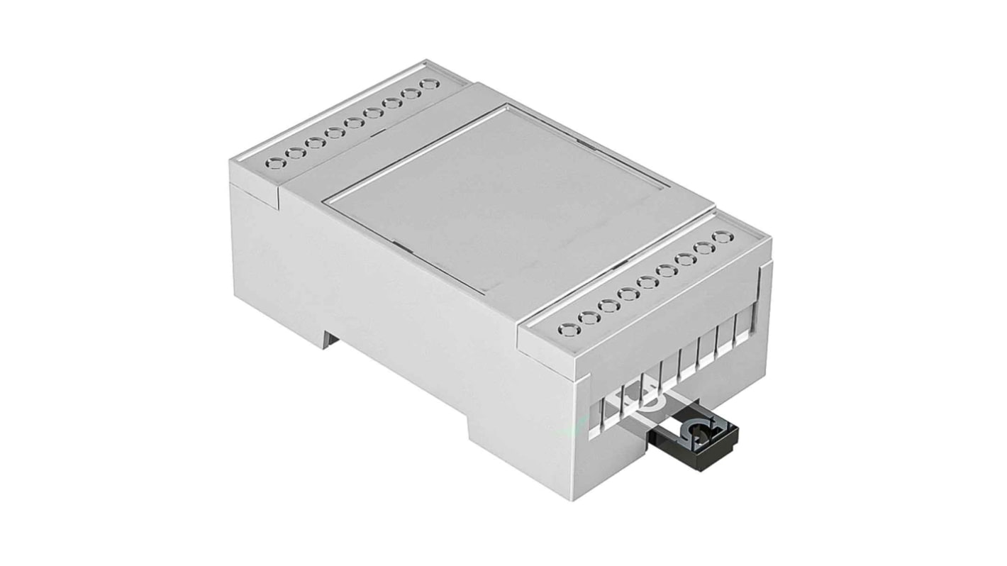 RS PRO Solid Top Enclosure Type, 90 x 53 x 31.9mm, Polycarbonate DIN Rail Enclosure Kit