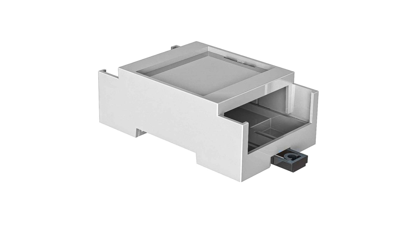 Caja para carril DIN RS PRO, de Policarbonato de color Gris claro, 90 x 53 x 31.9mm