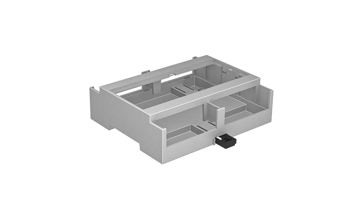 Caja para carril DIN RS PRO, de Policarbonato de color Gris claro, 90 x 106.2 x 31.9mm