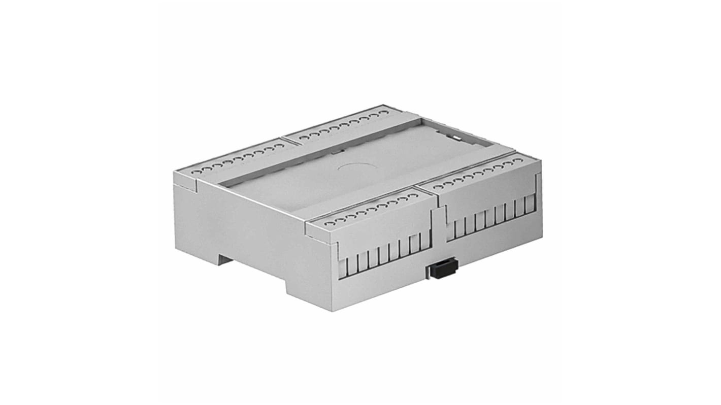 RS PRO Elektronikgehäuse , 90 x 106.2 x 31.9mm, Geh.Mat. Polycarbonat, Gehäuse, Hellgrau, feste Oberteil