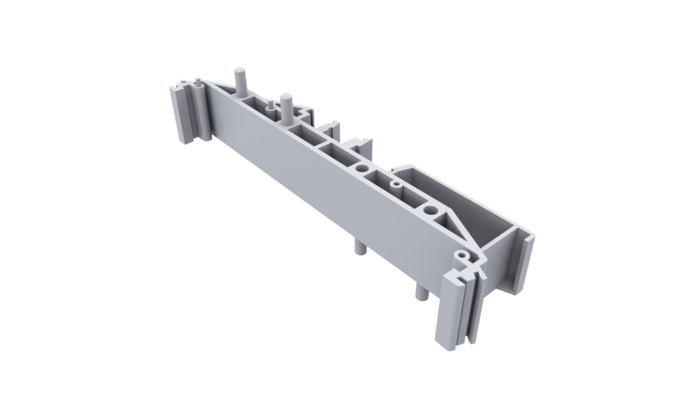 RS PRO de Plástico de color Verde, 18.5 x 109 x 17.6mm, para usar con PCB de 107 mm de ancho