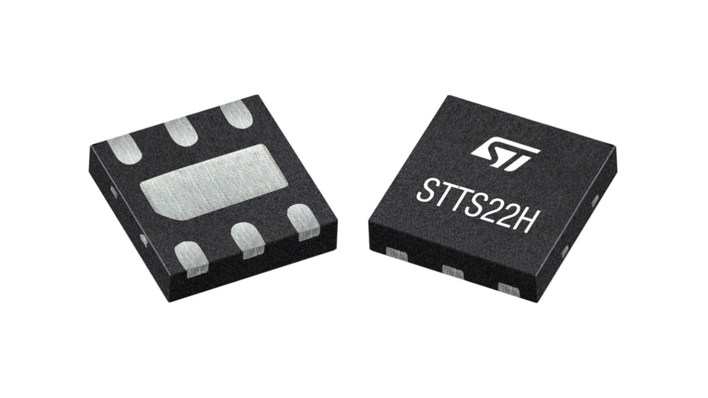 STMicroelectronics Temperatursensor 0.5°C SMD, 6-Pin, I2C -40 bis +125 °C.