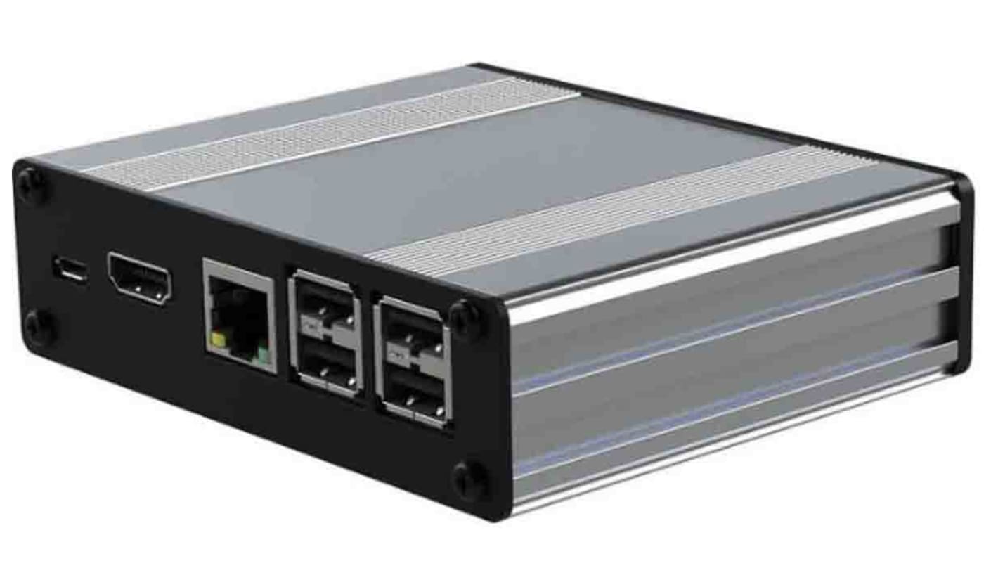 Caja RS PRO de Aluminio Plata para Raspberry Pi