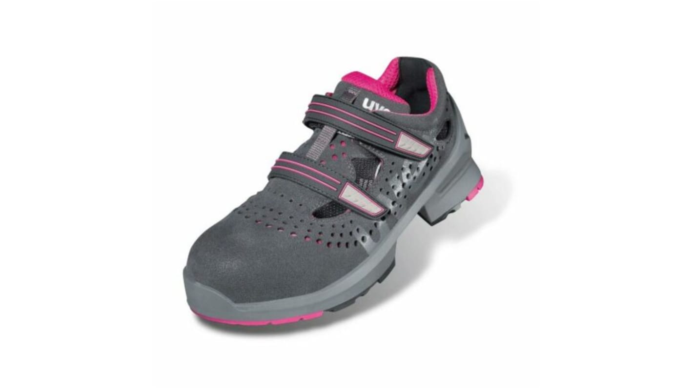 Uvex 1-8560 Women's Grey Composite Toe Capped Safety Shoes, EU 35