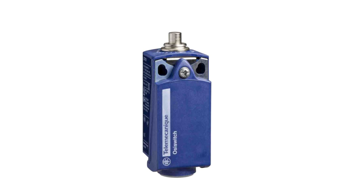 Telemecanique Sensors XCKP Series Plunger Limit Switch, 1NC/1NO, IP66, IP67, DPST, Plastic Housing, 240V ac Max, 10A Max