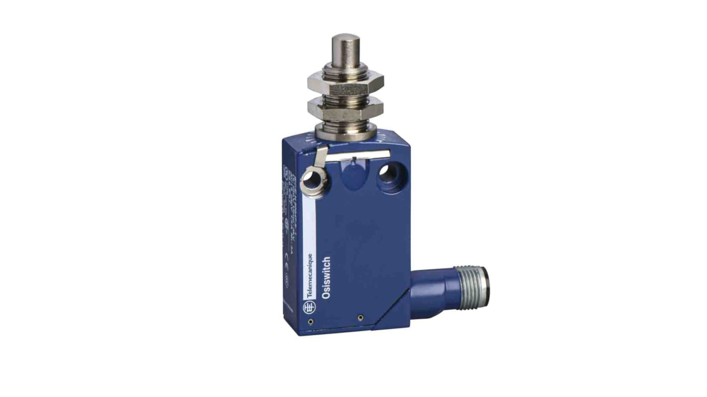 Telemecanique Sensors XCMD Series Plunger Limit Switch, 1NC/1NO, IP66, IP67, IP68, DPST, Zamak Zinc Alloy Housing, 50V