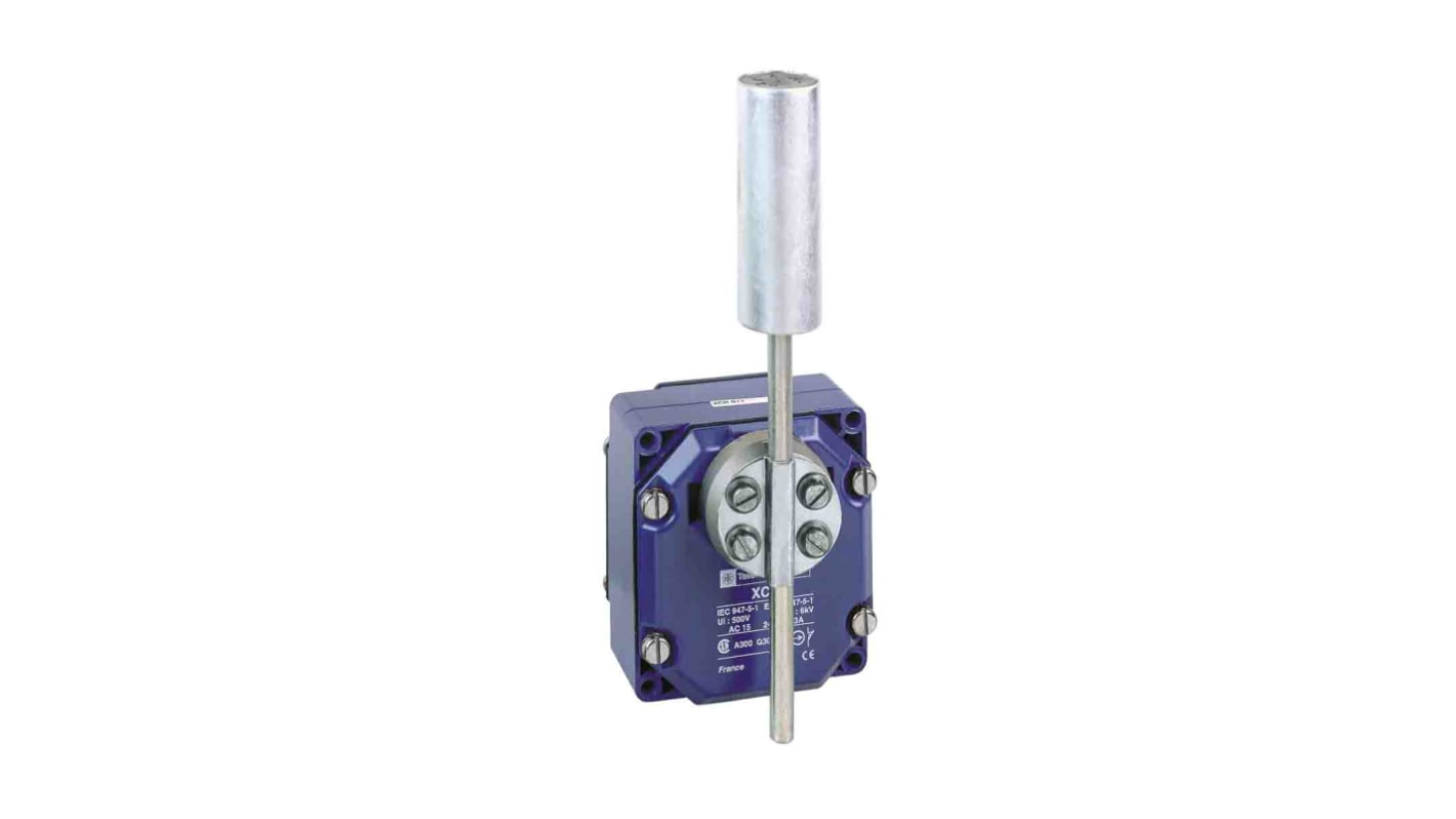 Telemecanique Sensors XCR Series Roller Lever Limit Switch, 2CO, IP65, DPST, Zinc Alloy Housing, 240V ac Max, 3A Max