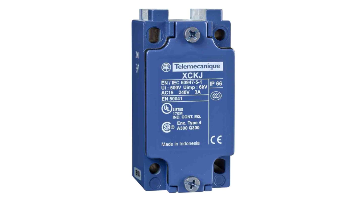 Telemecanique Sensors ZCKJ Series Limit Switch, 2NO, IP66, 2P, Metal Housing, 240V ac Max, 3A Max