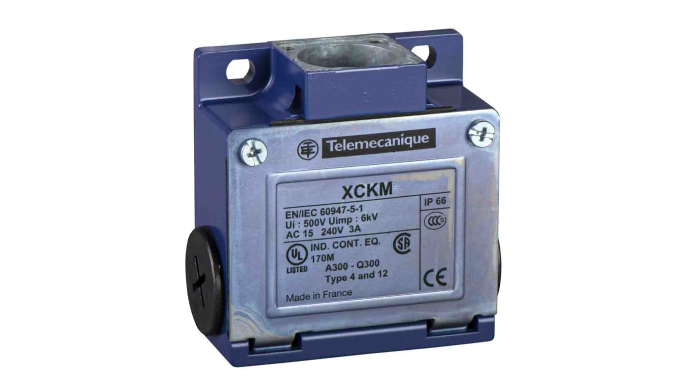 Telemecanique Sensors ZCKM Series Limit Switch, 2NO, IP66, 2P, Metal Housing, 240V ac Max, 3A Max