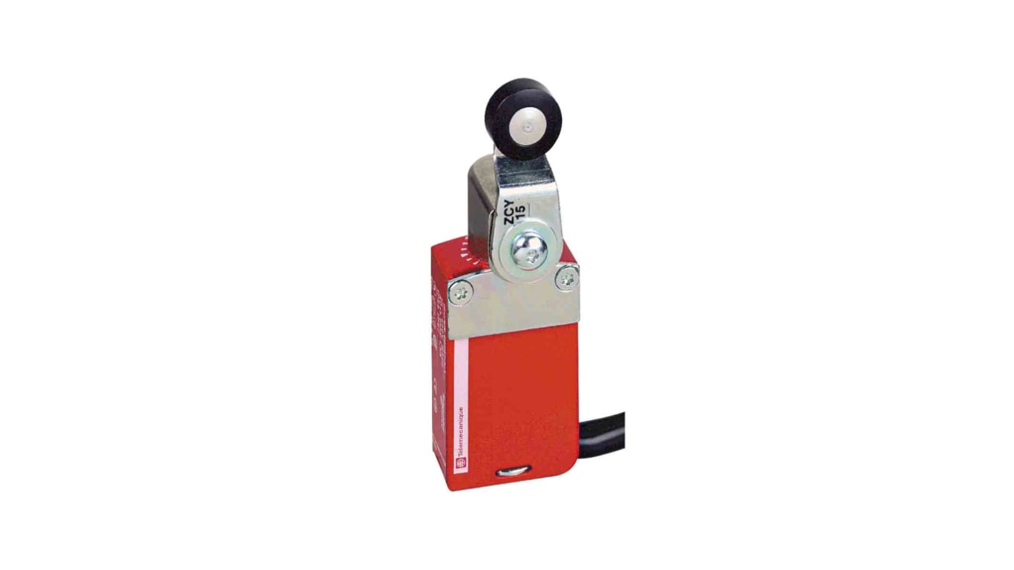 Telemecanique Sensors XCSM Series Roller Plunger Interlock Switch, 2NC/1NO, IP66, IP67, IP68, 3P, Zamak Zinc Alloy