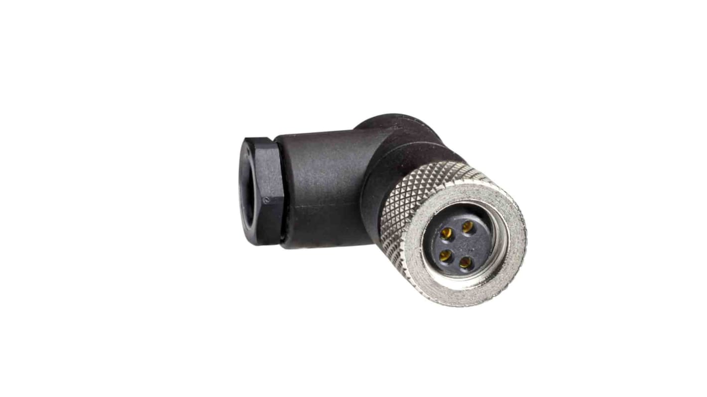 Telemecanique Sensors Circular Connector, 4 Contacts, Cable Mount, M8 Connector, Socket, Female, IP67, XZCC Series
