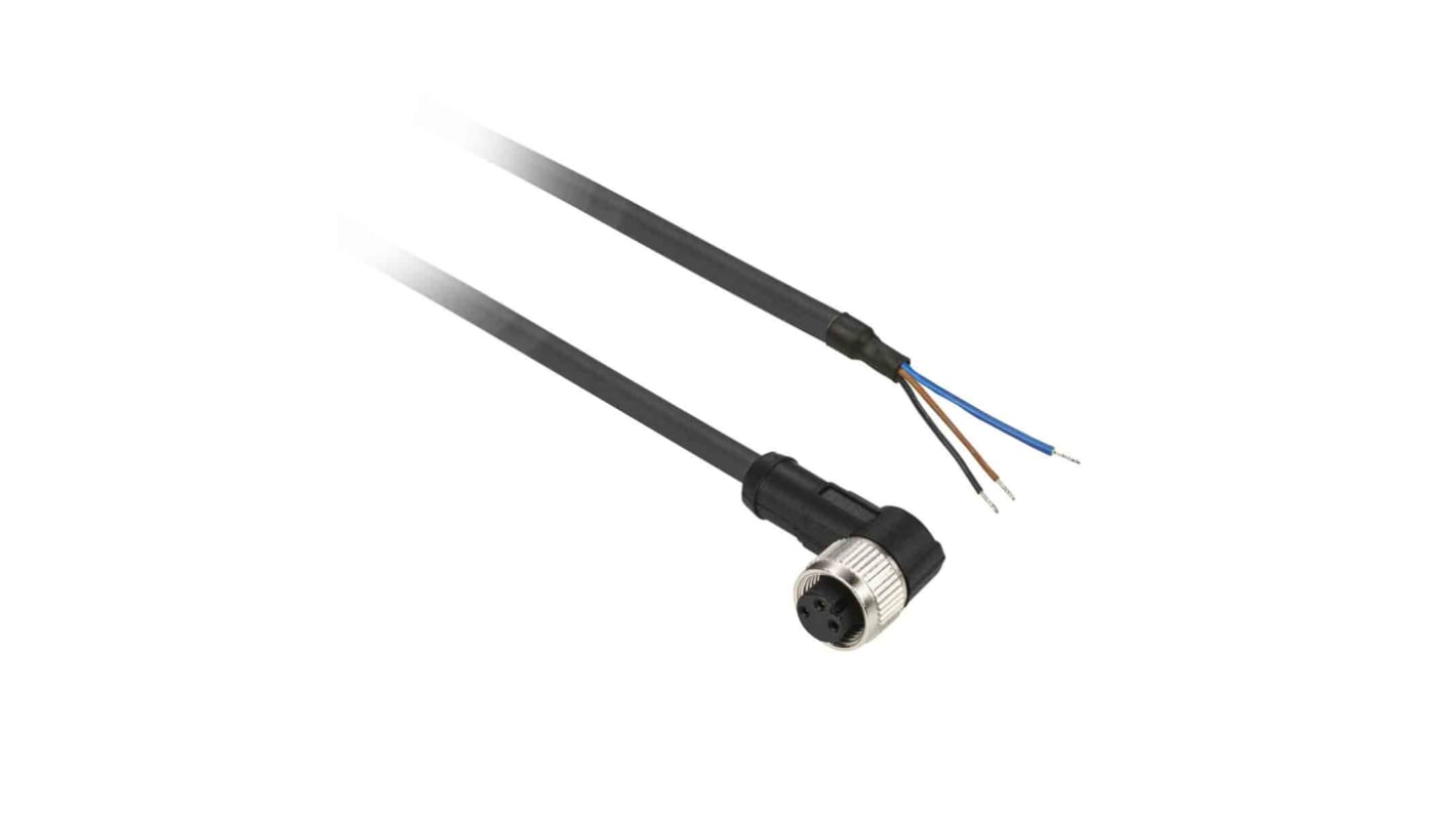 Cable de conexión Telemecanique Sensors, con. A M8 Hembra, 3 polos, con. B Sin terminación, long. 2m, 60, 75 V., 4 A,