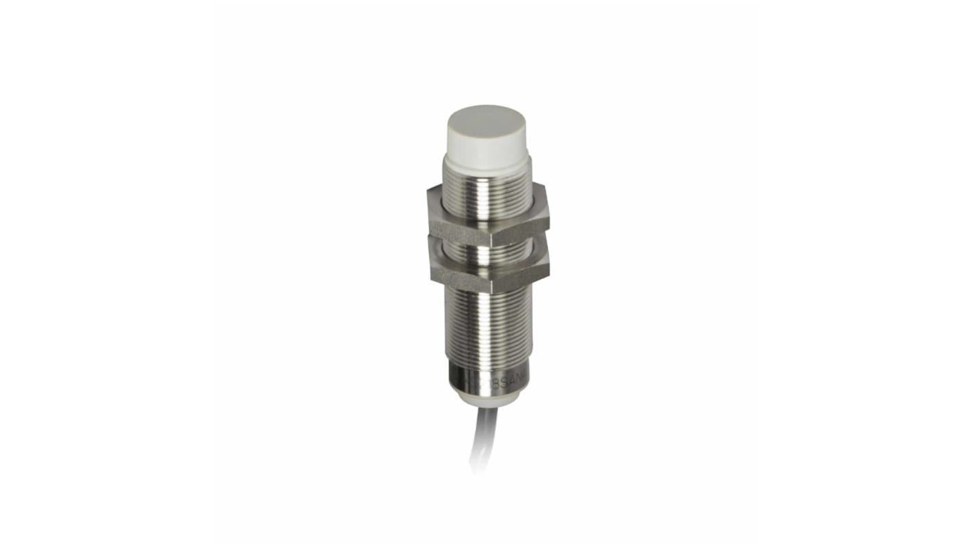 Telemecanique Sensors Inductive Barrel-Style Proximity Sensor, M18 x 1, 12 mm Detection, PNP Output, 12 → 24 V