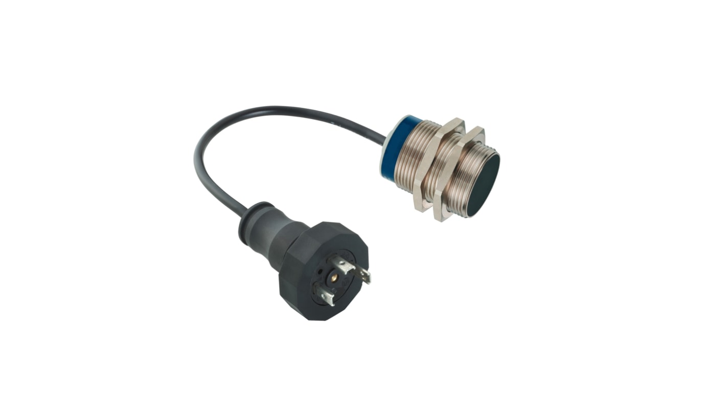 Telemecanique Sensors Inductive Barrel-Style Proximity Sensor, M30 x 1.5, 15 mm Detection, PNP Output, 10 → 58 V