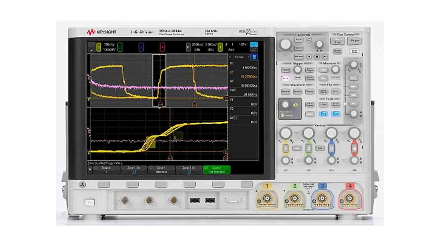 Keysight Technologies DSOX4034A InfiniiVision 4000 X Series Digital Bench Oscilloscope, 4 Analogue Channels, 350MHz -