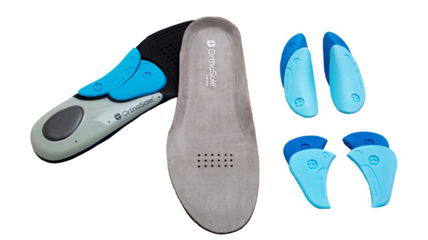 Plantilla Orthosole talla 9 - 9,5 (UK), 43 - 44 (EU), , con soporte de puente ajustable y amortiguación de impactos