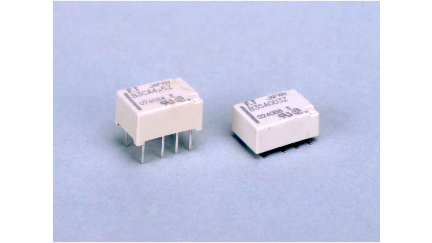 Przekaźnik sygnału, 4.5V dc, 2 A, DPDT, 2-polowy, montaż SMD, Fujitsu FTR-B3