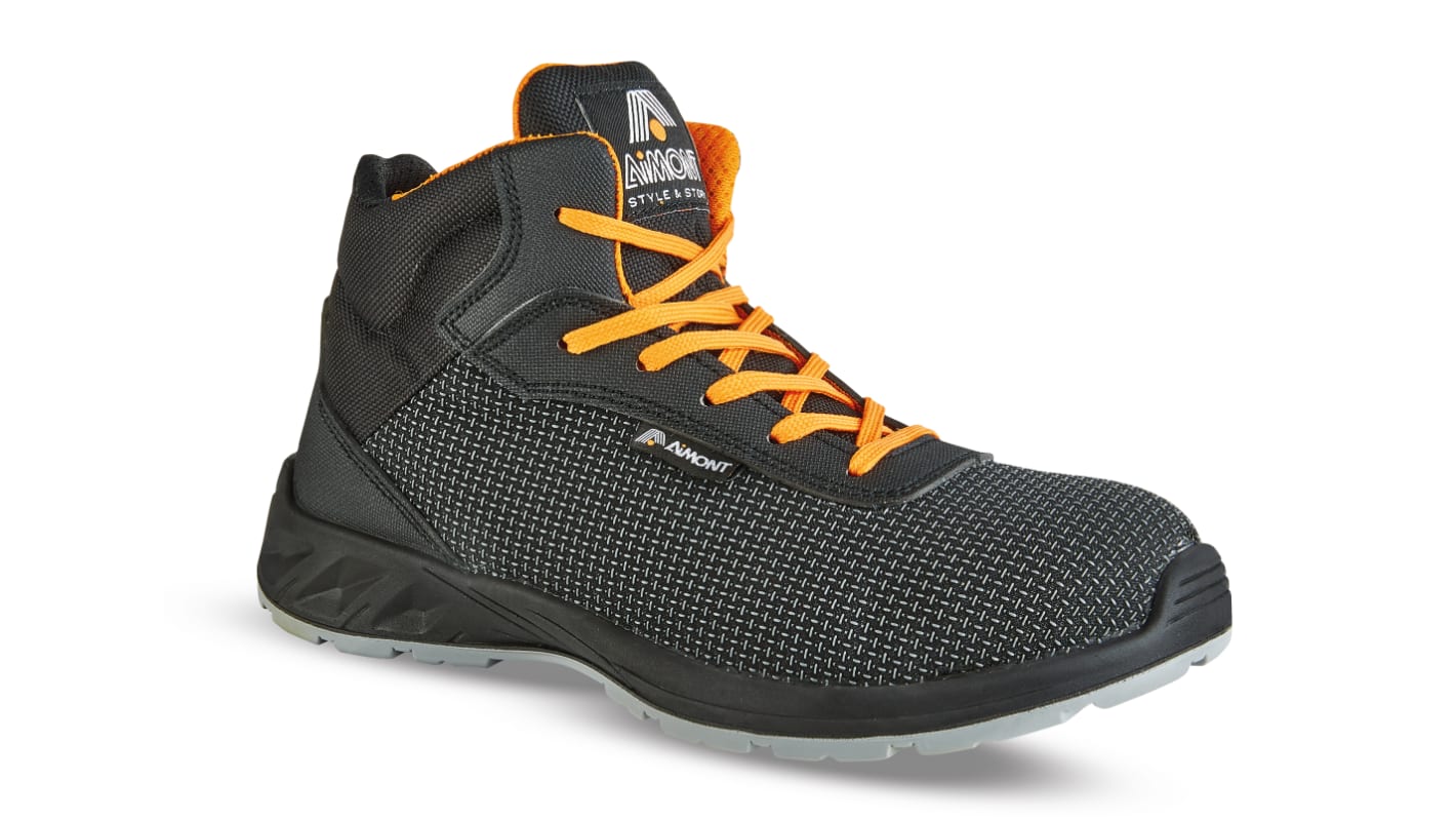 Botas de seguridad AIMONT, serie DIAMONT METAL FREE de color Negro, naranja, talla 36, S3 SRC