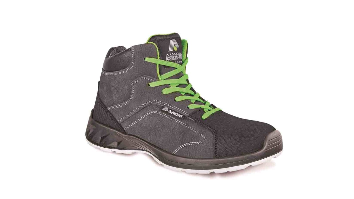 AIMONT DIAMONT METAL FREE EN20345 S3, Unisex, Sicherheitsstiefel Schwarz/Grau, mit Polymer-Schutzkappe, Größe 44 / UK 10