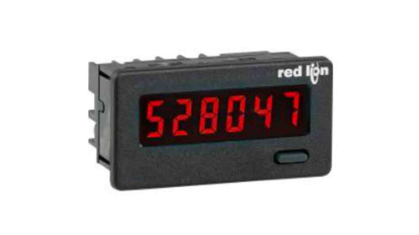Red Lion számláló, LCD kijelzős, 9 28 V DC, 6 számjegyű