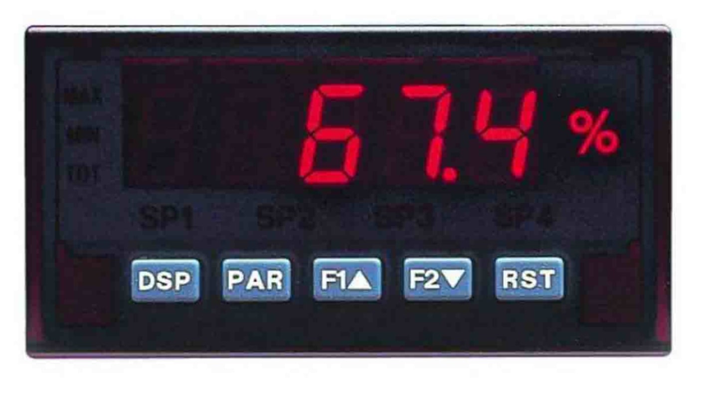 digitális panelbe építhető többfunkciós műszer, PAX, -1 → 13 V dc, -2 → 26 mA, 5