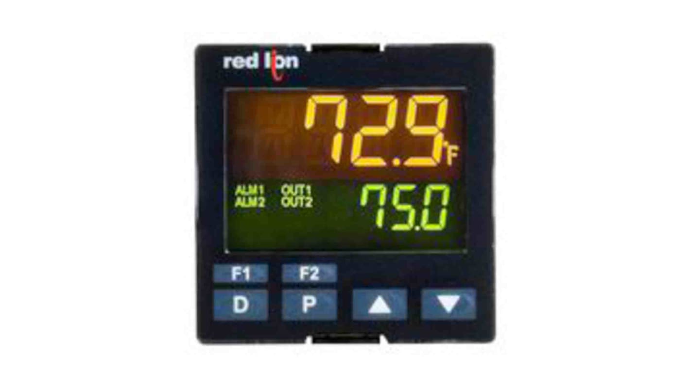 Controlador de temperatura PID Red Lion serie PXU, 48 x 48mm, 100 240 V ac, 2 entradas Analógico, 1 salida Relé