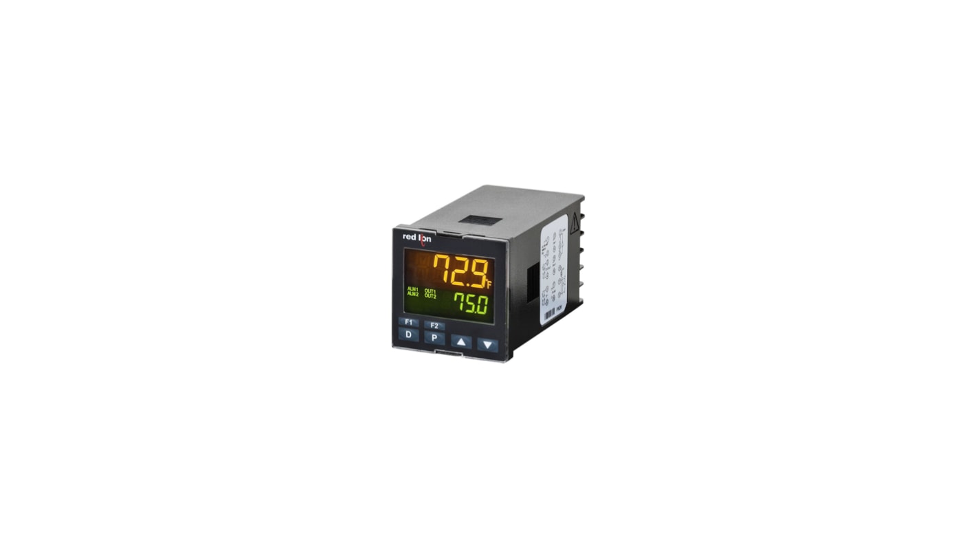 Regulator temperatury PID panelowy Red Lion Uz: 100 240 V AC wyjście 0–10 V dc, Przekaźnik 2-wyjściowy wejście