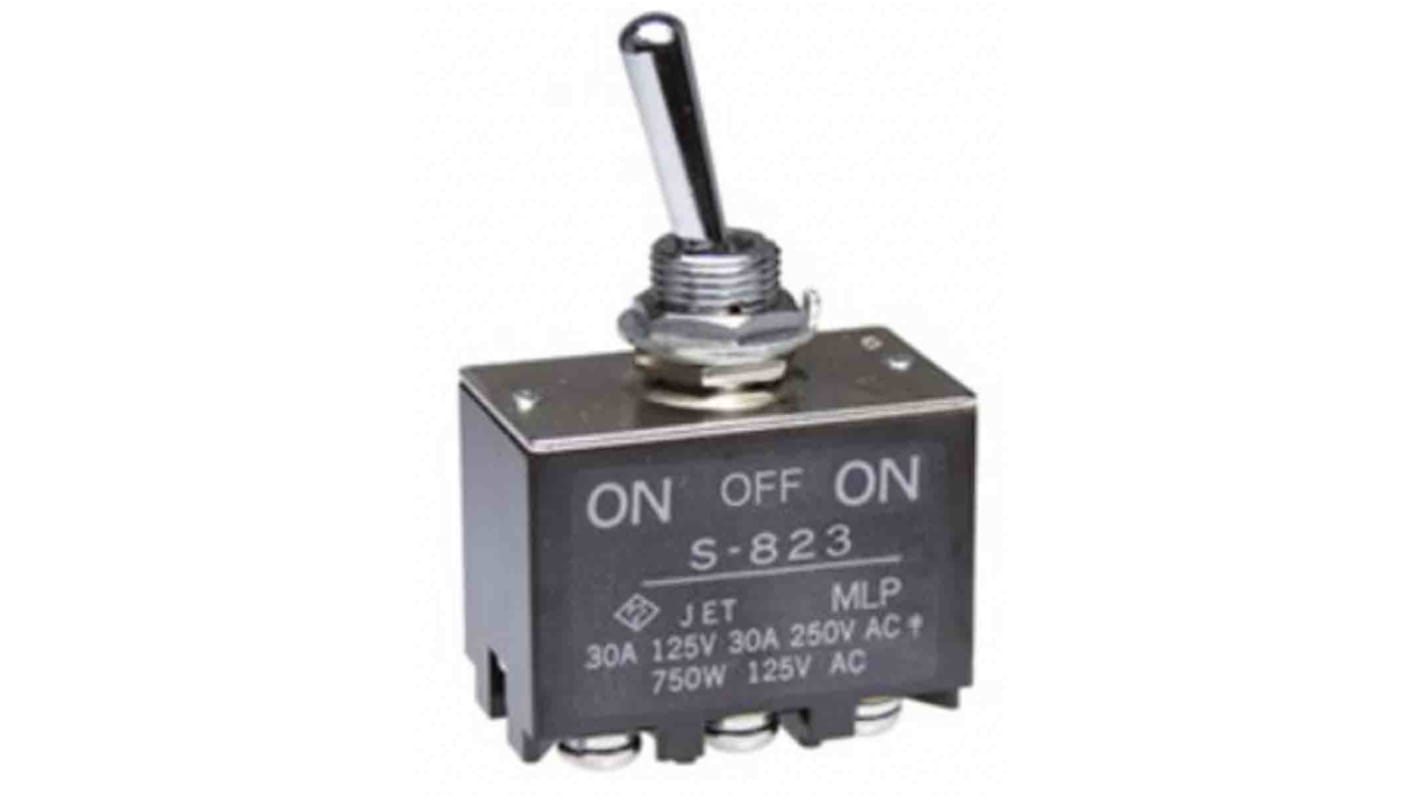 NKK Switches Tafelmontage Kippschalter 2-polig Ein-Aus-Ein 30 A (AC/DC), Schraub