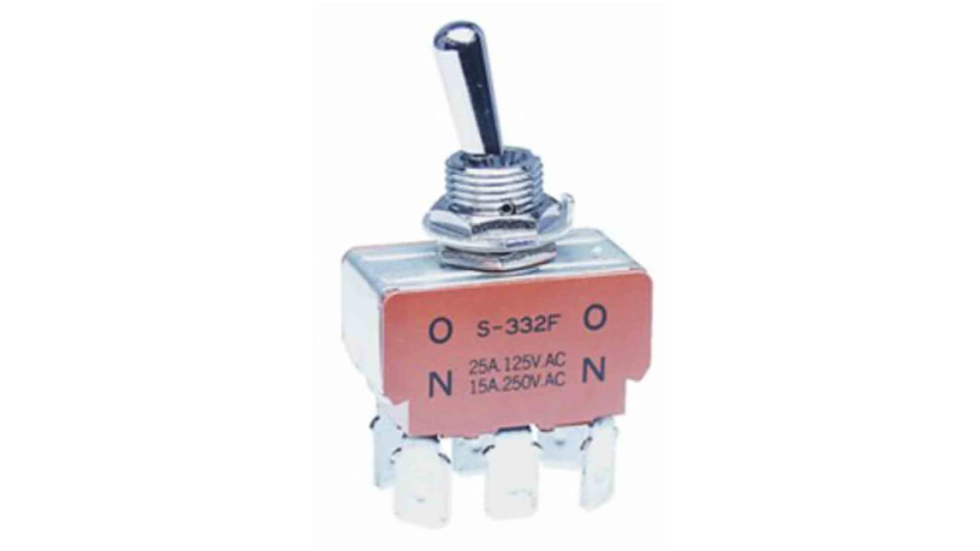 NKK Switches Tafelmontage Kippschalter 2-polig Ein-Ein 20 A (AC/DC), Schnellverbindung