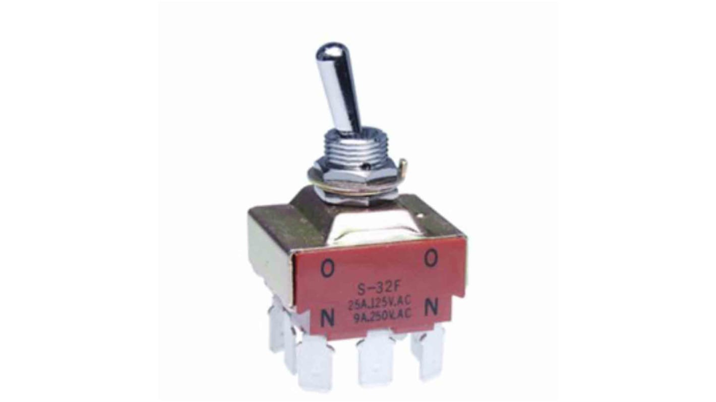 NKK Switches Tafelmontage Kippschalter 3-poliger Wechsler Ein-Ein 20 A (AC), 20 A (DC), Schnellverbindung