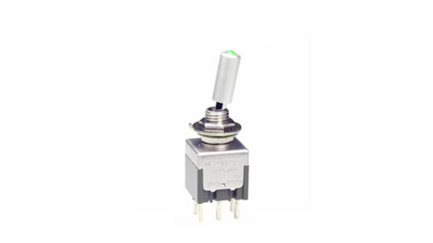 NKK Switches Toggle Switch, Panel Mount, On-On, SPDT, Solder Terminal, 30 V dc, 125V ac