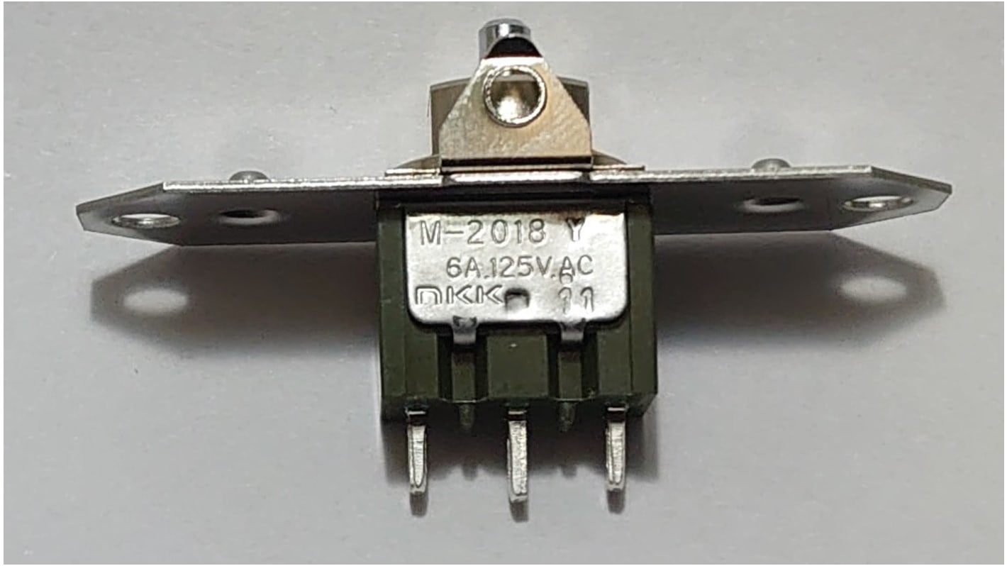 NKK Switches Tafelmontage Wippschalter 1-poliger Umschalter (Ein)-Aus-(Ein) 16mm x 28.5mm