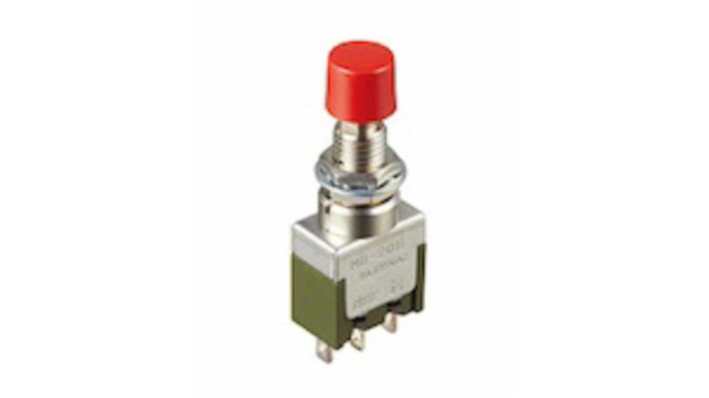 Interruptor de Botón Pulsador En Miniatura NKK Switches, DPDT, (On)-(On), 30V, Montaje en Panel, IP67