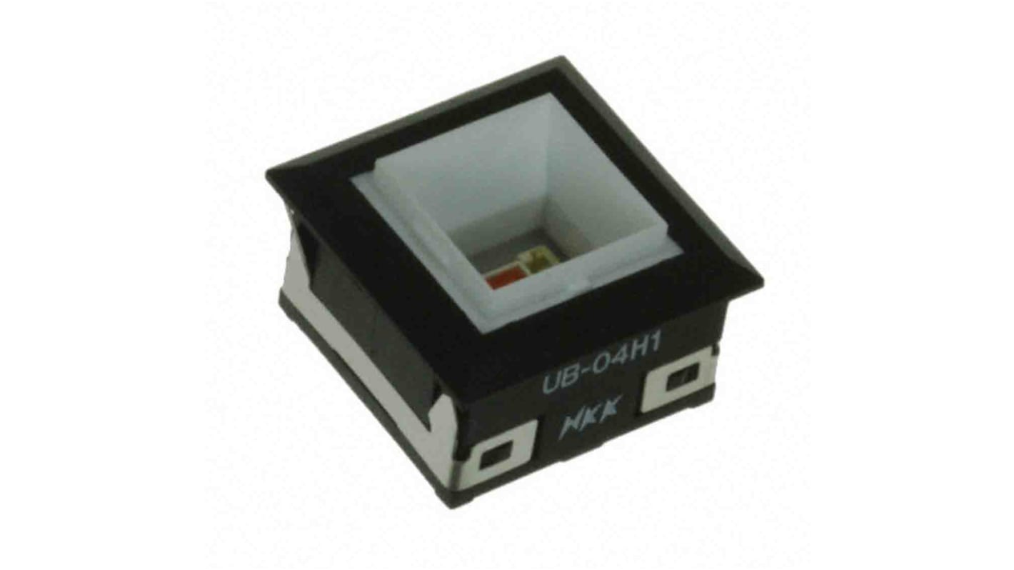 NKK Switches パイロットランプ, 赤, 実装ホールサイズ:16.2 x 16.2mm, UB04KW015C