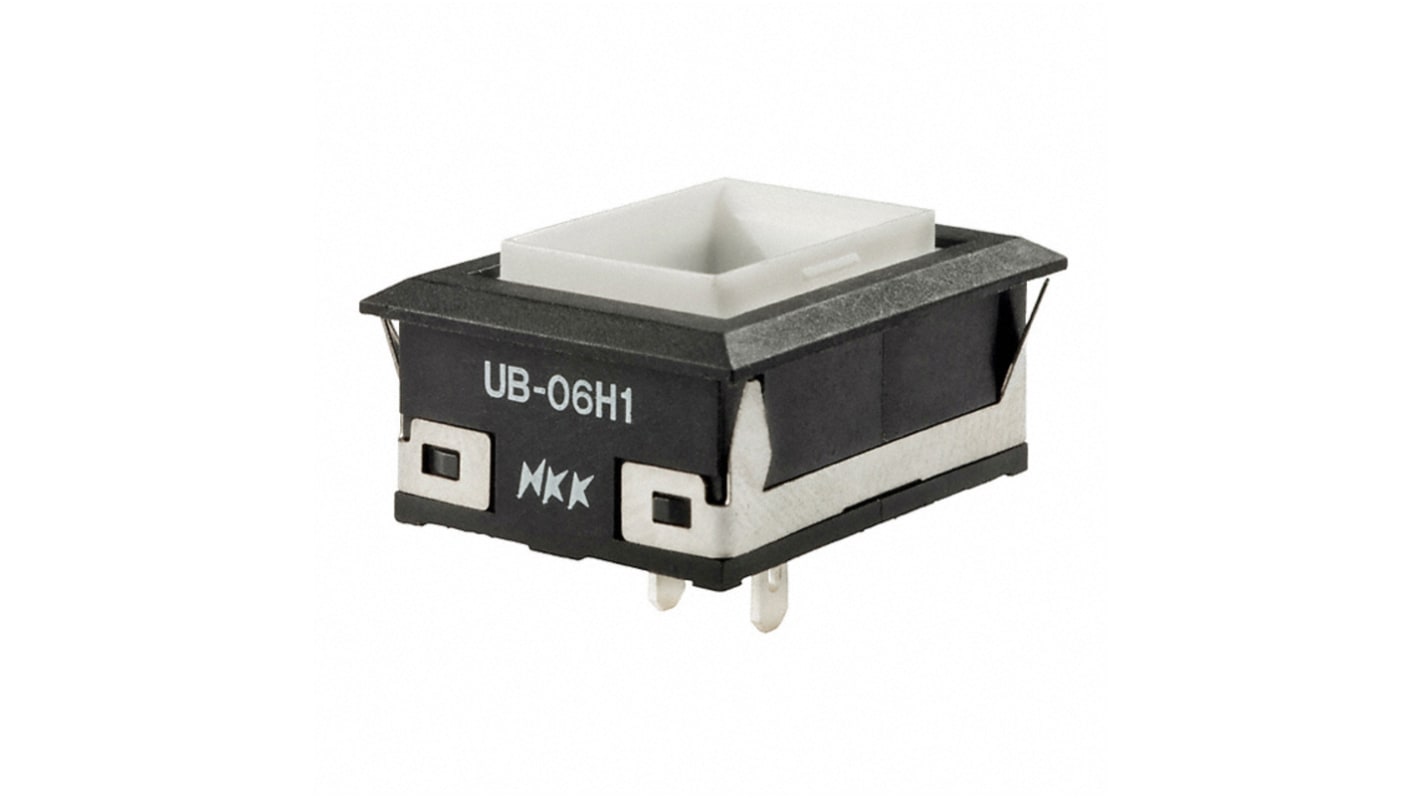 NKK Switches UB Series Illuminated Push Button Switch, Amber LED, 2V, IP40