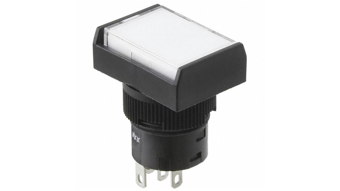 NKK Switches YB Series Push Button Switch, On-On, Panel Mount, 16mm Cutout, DPDT, 125V, IP65