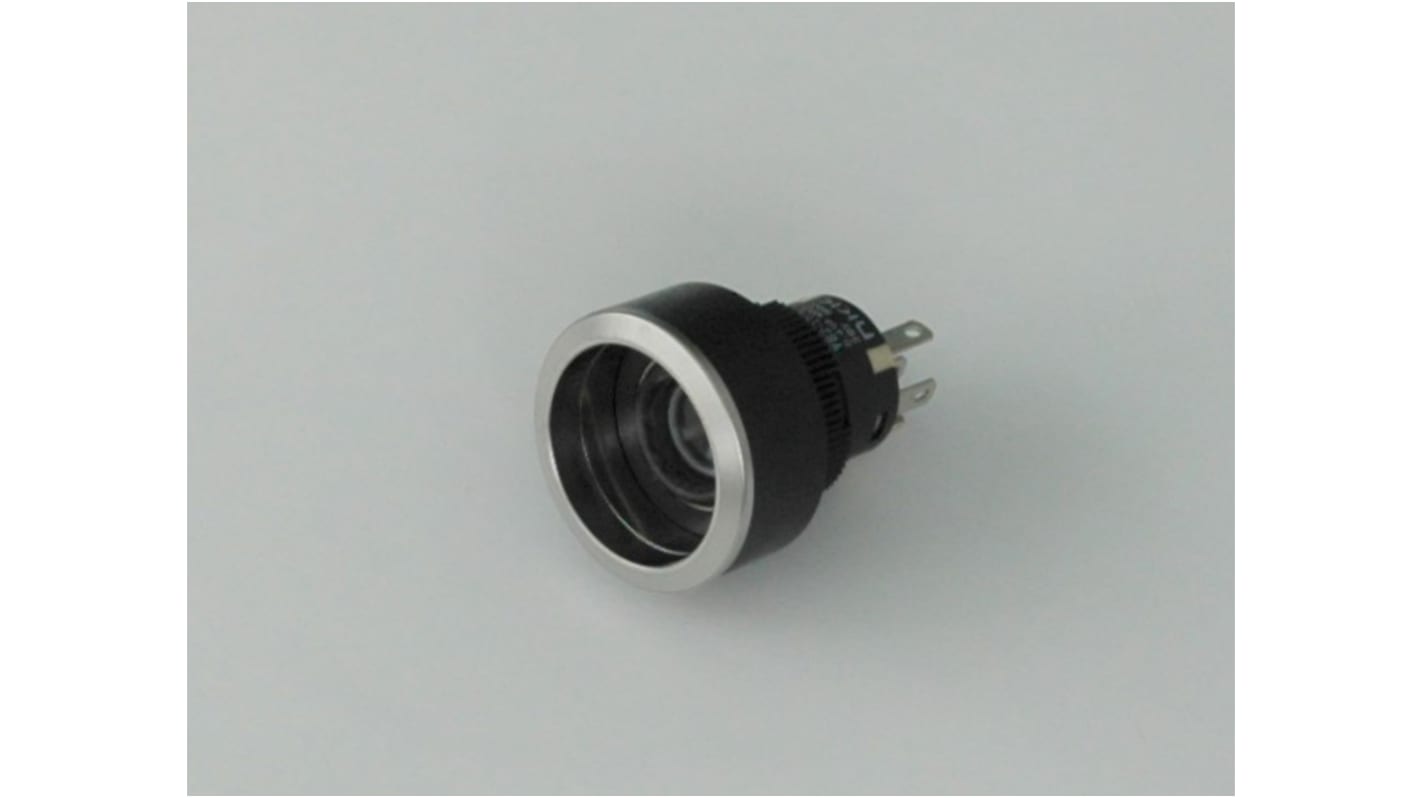 NKK Switches YB2 Series Push Button Switch, Momentary, Panel Mount, 22mm Cutout, SPDT, 28V, IP65