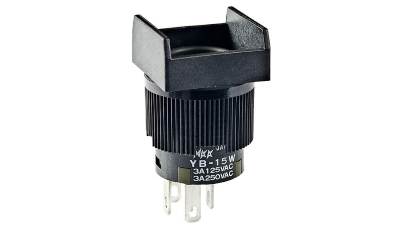 NKK Switches YB Series Push Button Switch, On-On, Panel Mount, 16mm Cutout, SPDT, 125V, IP65