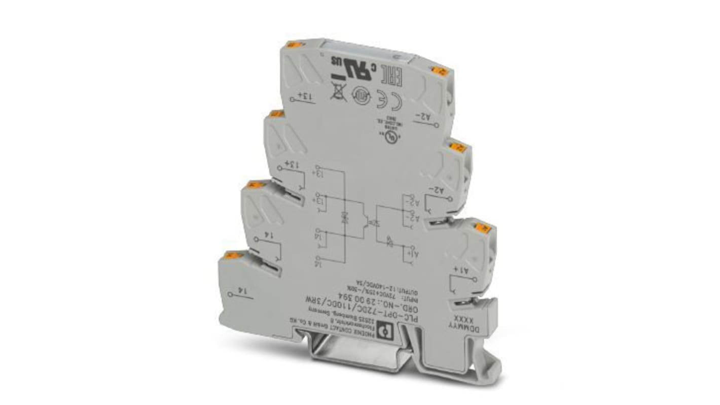 Module à relais statique Phoenix Contact PLC-OPT72DC, Rail DIN