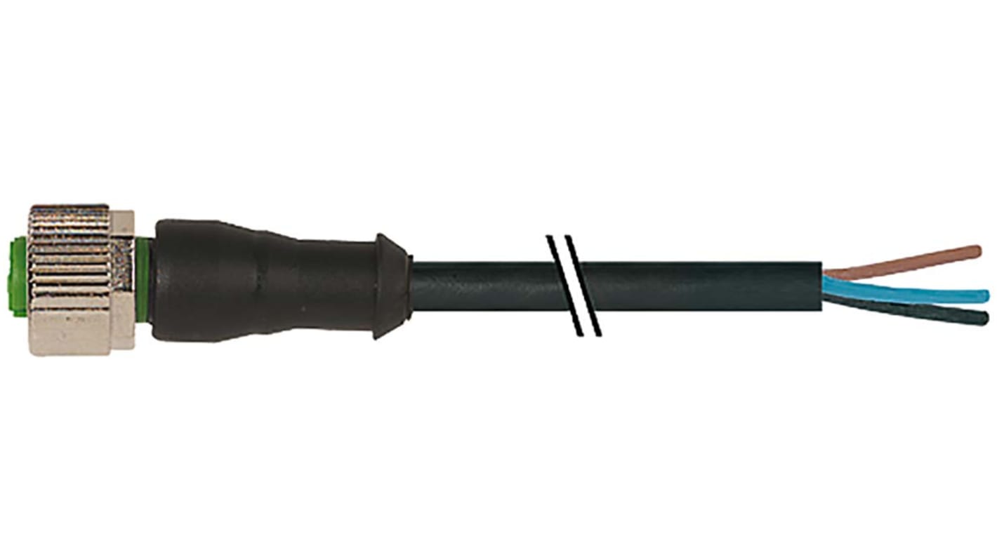 Cable de conexión Murrelektronik Limited, con. A M12 Macho, 3 polos, con. B Sin terminación, long. 5m, 30 V ac/dc, 250