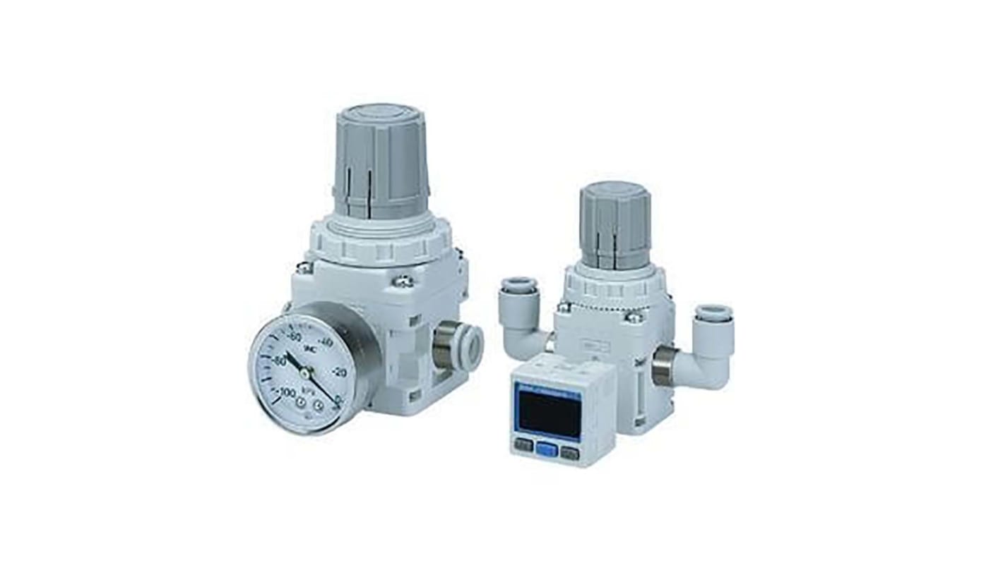 SMC Pneumatic Regulator - -100kPa to -1.3kPa, 10mm, 100kPa max. input