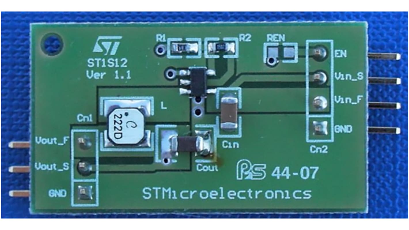 STMicroelectronics Demonstration Board for ST1S12 for Powering Low-Voltage Digital Cores in HDD Applications