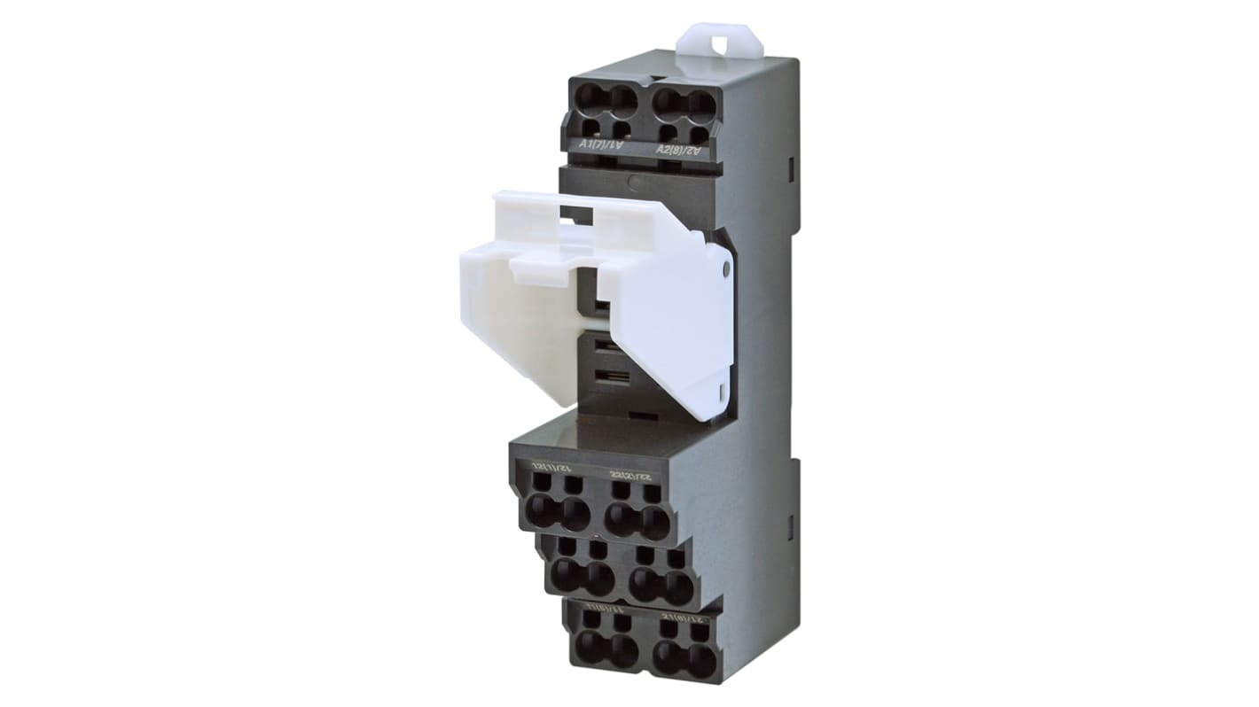 Omron PTF 250V Chassis Mount Relay Socket, for use with 2 Pole PTF Series